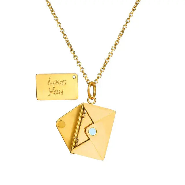 Love Letter Envelope Necklace - Unique Gift for Your Loved One!
