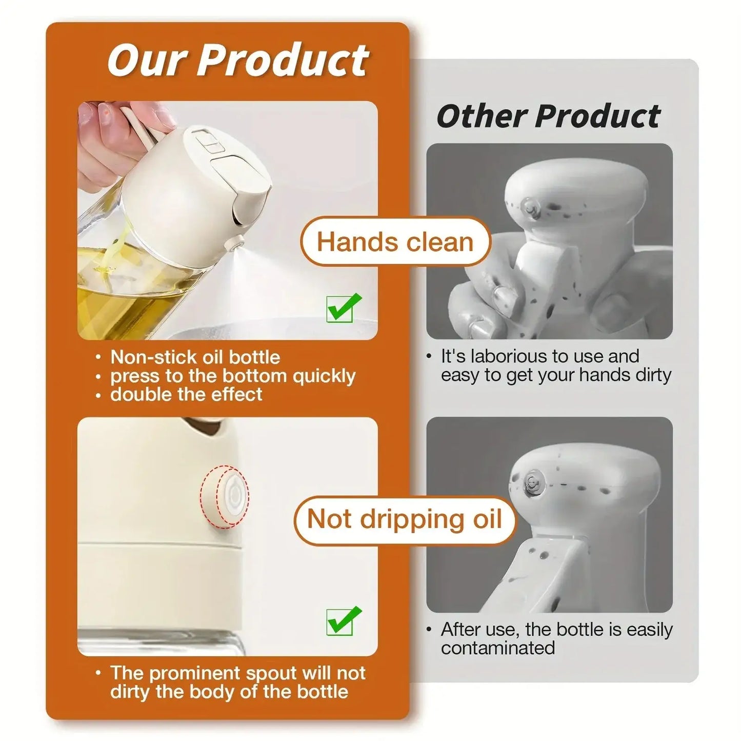 Oil Sprayer & Dispenser for Kitchen